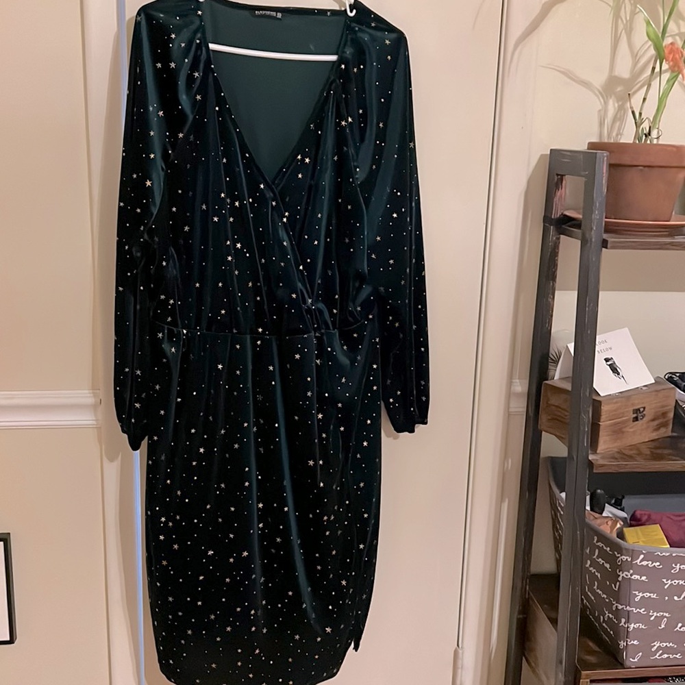 Starry night velvet dress